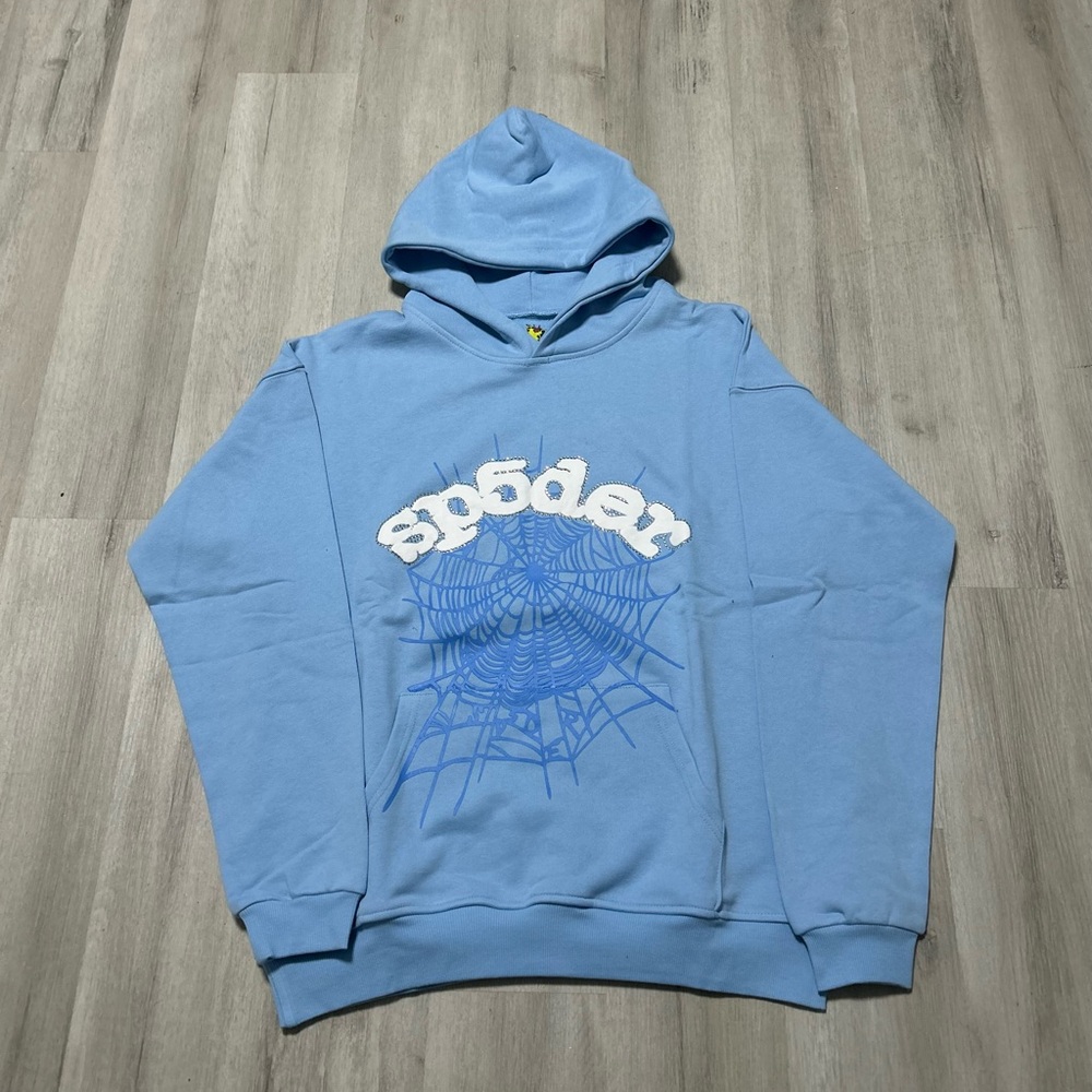 Blue Graphic Hooded Sweatshirt